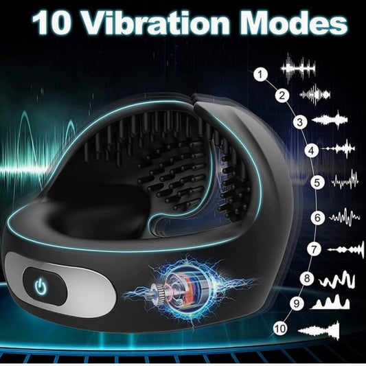 10 Frequency Remote control Electric Men Cock-Ring
